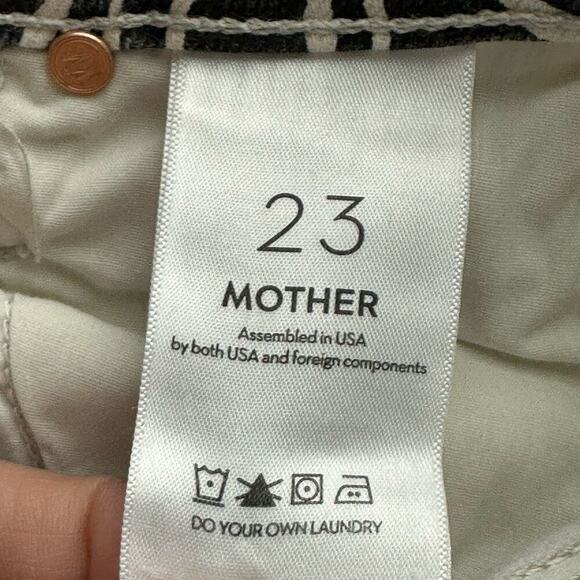 NWR Mother High Waisted Rascal Ankle Fray Hoofin' It Zebra Skinny Jeans Sz 23x27 - Picture 8 of 16